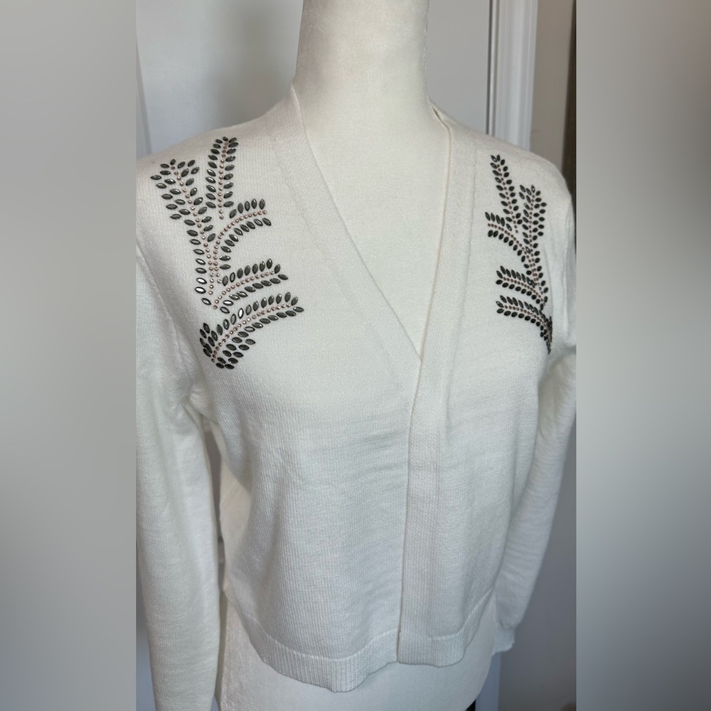 TRUTH BY REPUBLIC Brand New WOMEN’S CROPPED CARDIGAN WITH RHINESTONE SIZE L